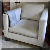 F02. Crate and Barrel club chair 28”h x 36”w x 38”d 